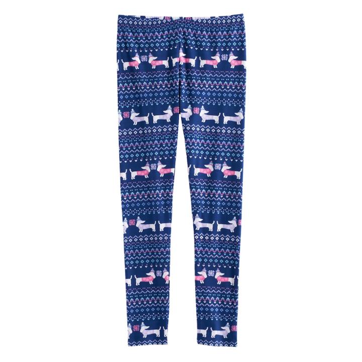 Girls 7-16 & Plus Size So&reg; Fairisle Pattern Leggings, Size: 12, Blue