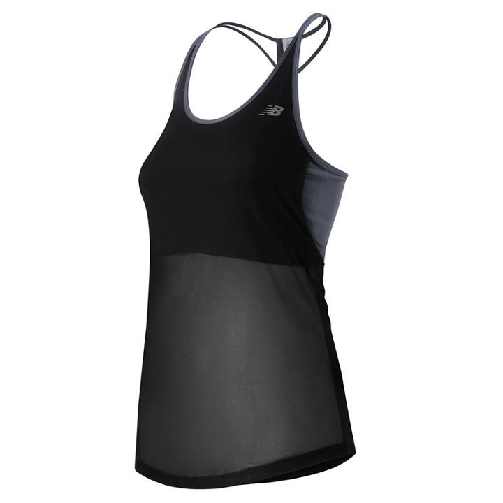 Women's New Balance Nb Ice Hybrid Racerback Running Tank, Size: Xl, Black
