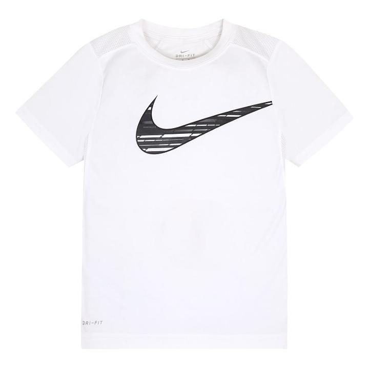 Boys 4-7 Nike Logo Dri-fit Graphic Tee, Size: 4, White