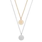 Lc Lauren Conrad Openwork Disc Pendant Necklace Set, Women's, Multicolor
