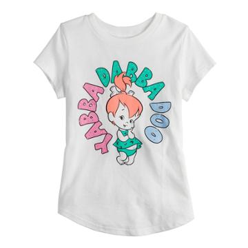 Girls 4-10 Jumping Beans&reg; The Flintstones Pebbles Graphic Tee, Size: 5, White