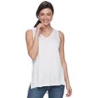 Women's Apt. 9&reg; Strappy Embellished Tank, Size: Medium, White