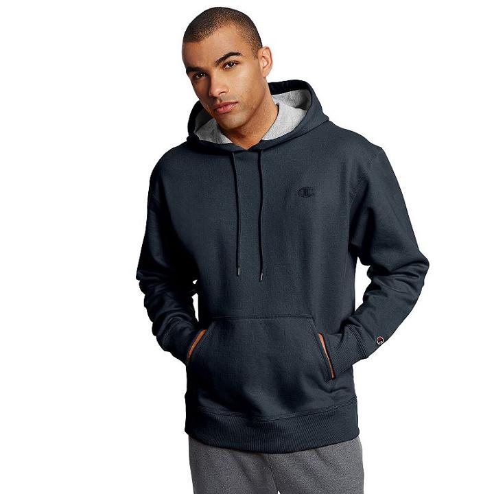 Men's Champion Fleece Powerblend Hoodie, Size: Small, Blue (navy)