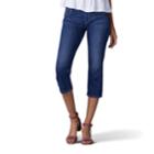 Women's Lee Pull-on Skinny Capri Jeans, Size: 12 Avg/reg, Dark Blue