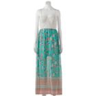 Juniors' Trixxi Lace Chiffon Maxi Dress, Girl's, Size: Small, White Oth