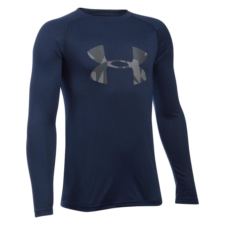 Boys 8-20 Under Armour Big Logo Tee, Size: Small, Blue (navy)