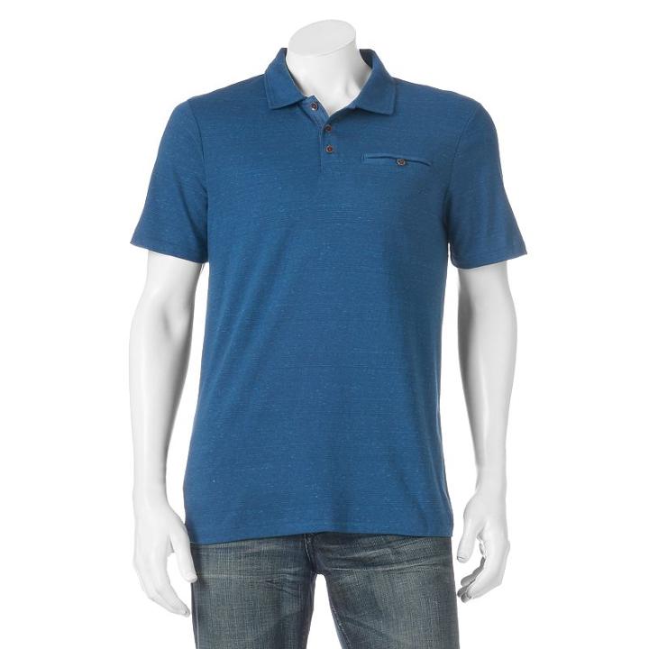 Big & Tall Rock & Republic Striped Polo, Men's, Size: Xxl Tall, Dark Blue