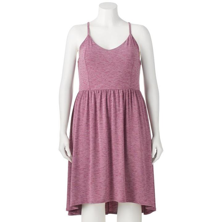 Juniors' Plus Size So&reg; High-low Hem Fit & Flare Dress, Girl's, Size: 2xl, Purple