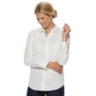Women's Croft & Barrow&reg; Easy Care Shirt, Size: Large, White