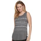 Women's Apt. 9&reg; Embellished Tank, Size: Medium, Dark Grey