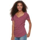 Women's Sonoma Goods For Life&trade; Essential V-neck Tee, Size: Medium, Med Red
