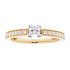 14k Gold 3/4 Carat T.w. Igl Certified Diamond Princess Cut Engagement Ring, Women's, Size: 7.50, White