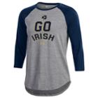 Women's Under Armour Notre Dame Fighting Irish Charged Baseball Tee, Size: Medium, Blue (navy)