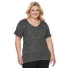 Plus Size Apt. 9&reg; Essential V-neck Tee, Women's, Size: 3xl, Oxford