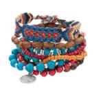 Mudd&reg; Woven & Beaded Stretch Bracelet Set, Women's, Multicolor