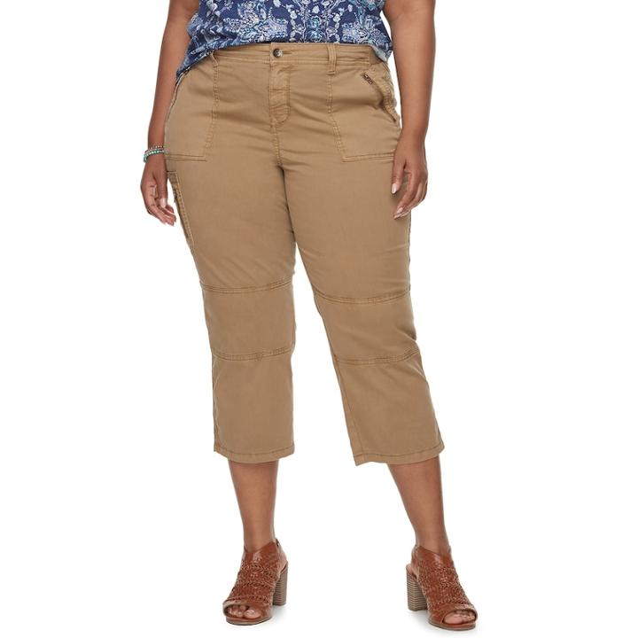 Plus Size Sonoma Goods For Life&trade; Utility Capris, Women's, Size: 20 W, Med Brown