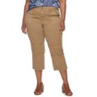 Plus Size Sonoma Goods For Life&trade; Utility Capris, Women's, Size: 20 W, Med Brown