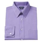 Men's Croft & Barrow&reg; Classic-fit Mini-checked Point-collar Dress Shirt, Size: 15.5-32/33, Drk Purple