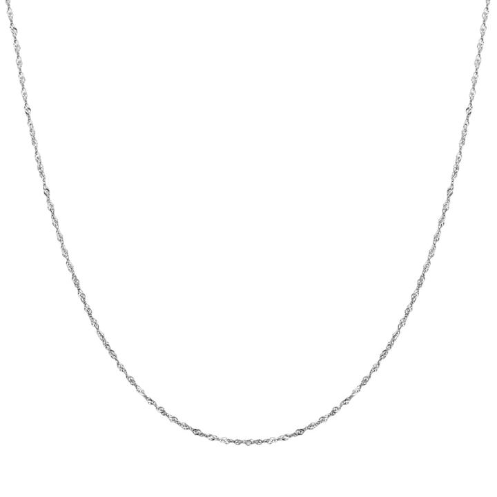 Everlasting Gold 14k White Gold Singapore Chain Necklace, Women's, Size: 16, Yellow