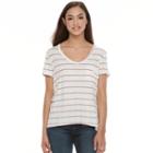 Juniors' So&reg; Voop Neck Tee, Teens, Size: Small, White