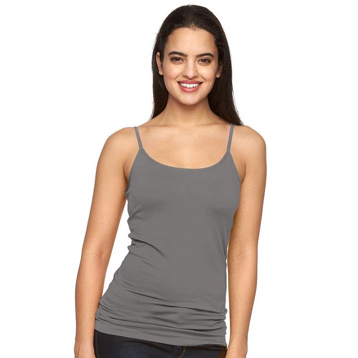 Women's Apt. 9&reg; Solid Seamless Camisole, Size: S/m, Grey