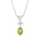 Peridot & Diamond Accent Sterling Silver Pendant Necklace, Women's, Size: 18, Green