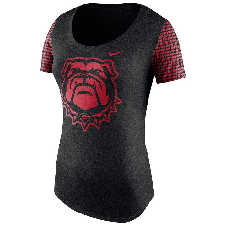 Women's Nike Georgia Bulldogs First String Tee, Size: Xl, Black