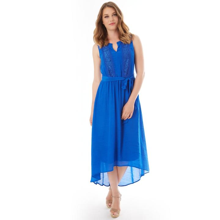 Women's Apt. 9&reg; Embroidered High-low Dress, Size: Large, Brt Blue