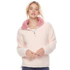 Juniors' So&reg; Perfectly Soft Sherpa Sweatshirt, Teens, Size: Xs, Lt Orange