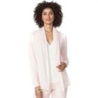 Women's Chaps Solid Open-front Cardigan, Size: Large, Pink