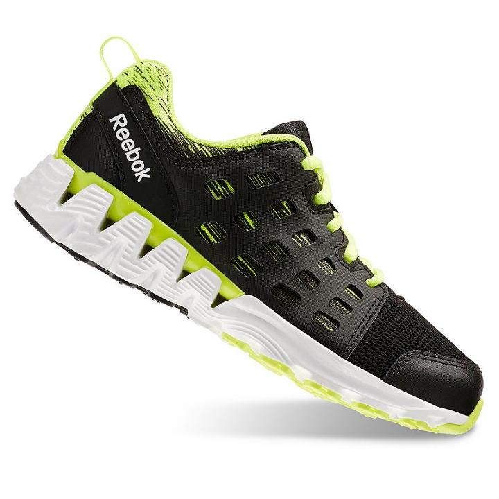 Reebok Zigkick Racer Boys' Running Shoes, Boy's, Size: Medium (12), Black