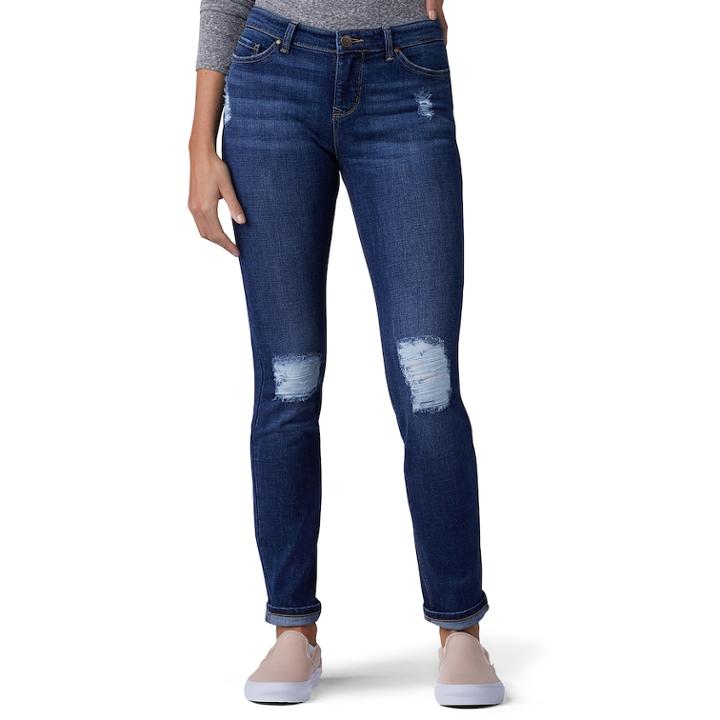 Women's Lee Dream Soft Skinny-leg Jeans, Size: 14 Avg/reg, Dark Blue