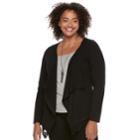 Juniors' Plus Size Heartsoul Tank & Cardigan Set, Teens, Size: 3xl, Black