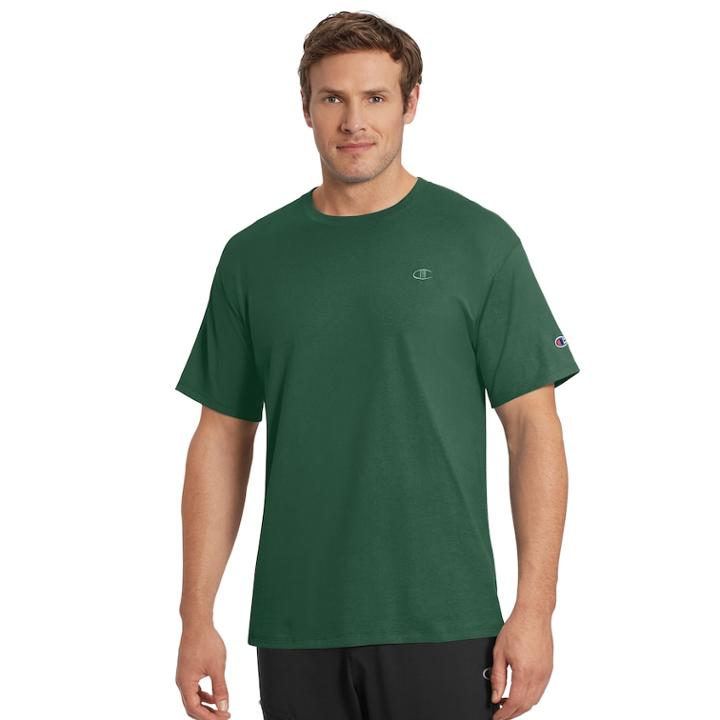 Men's Champion Classic Jersey Tee, Size: Large, Dark Green