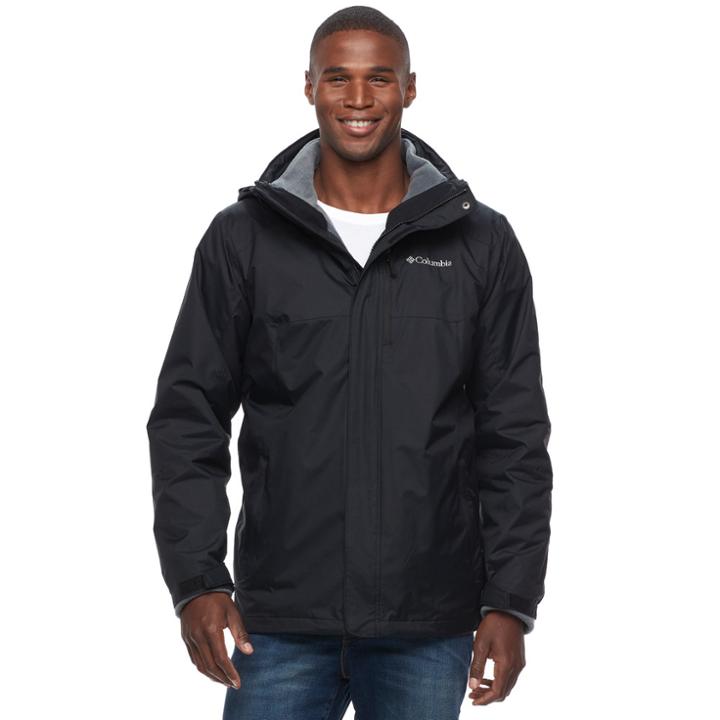 Big & Tall Columbia Rockaway Mountain Interchange Systems Jacket, Men's, Size: 4xb, Grey (charcoal)