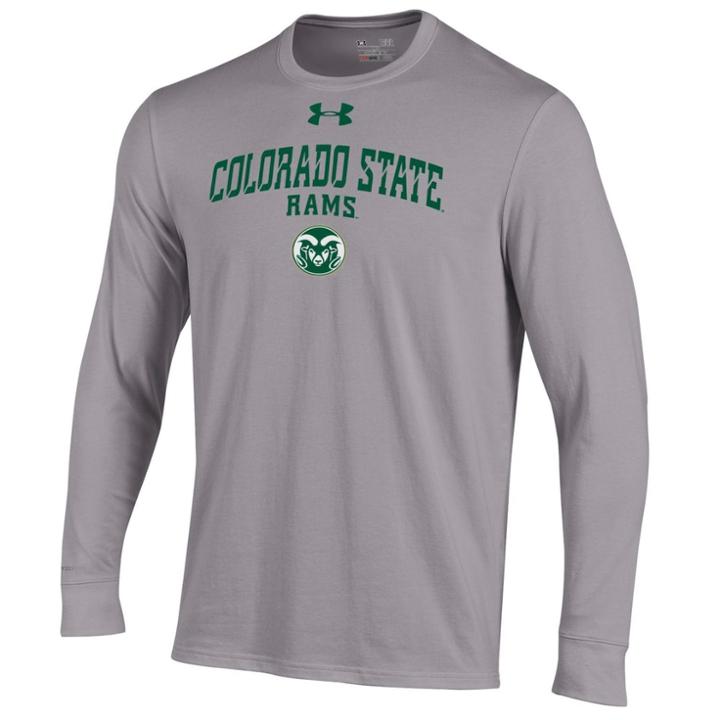 Men's Under Armour Colorado State Rams Long-sleeve Tee, Size: Small, Gray