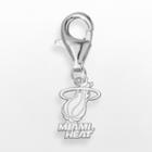 Logoart Miami Heat Sterling Silver Logo Charm, Women's, Grey