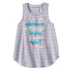 Girls Plus Size So&reg; Curved Hem Swing Tank Top, Size: 16 1/2, Med Grey