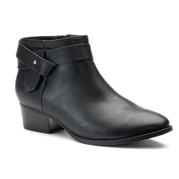 Lc Lauren Conrad Succulent Women's Ankle Boots, Size: 6.5, Black