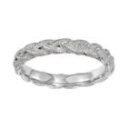 Stacks And Stones Sterling Silver Braided Stack Ring, Women's, Size: 10, Grey