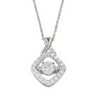 Floating Diamonluxe 1 1/2 Carat T.w. Simulated Diamond Sterling Silver Pendant Necklace, Women's, White