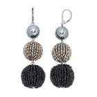 Simply Vera Vera Wang Tube Bead Nickel Free Triple Drop Earrings, Women's, Multicolor