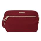 Travelon Anti-theft Tailored Convertible Clutch Crossbody Bag, Adult Unisex, Red