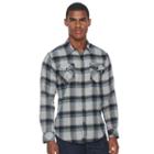Men's Burnside Plaid Flannel Button-down Shirt, Size: Medium, Blue