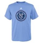 Boy's 8-20 Adidas New York City Fc Logo Tee, Size: M 10-12, Blue