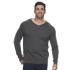 Big & Tall Croft & Barrow&reg; True Comfort Classic-fit Easy-care V-neck Sweater, Men's, Size: 3xl Tall, Dark Grey