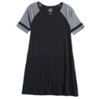 Girls 7-16 So&reg; Raglan Varsity Tee Dress, Size: L/12, Black
