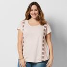Plus Size Sonoma Goods For Life&trade; Embroidered Dolman Tee, Women's, Size: 2xl, White Oth