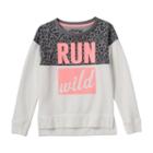 Girls 7-16 So&reg; Crewneck Graphic Pullover Top, Girl's, Size: 7-8, Silver