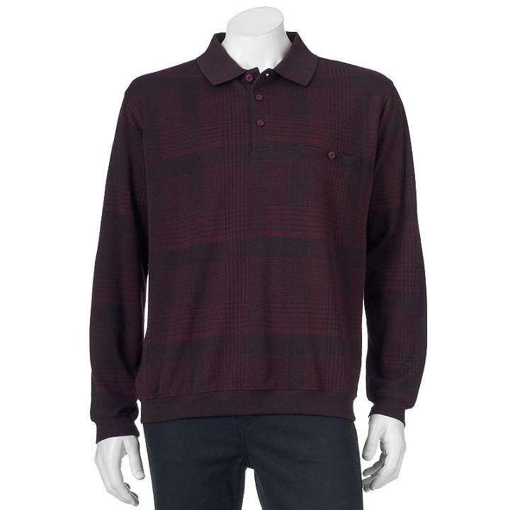 Men's Safe Harbor Classic-fit Banded-bottom Polo, Size: Xl, Dark Red
